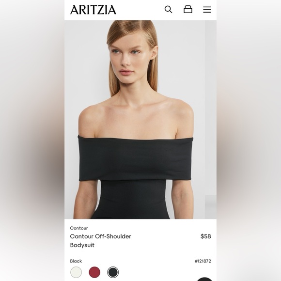 ARITZIA Contour Bodysuit in Black - BNWT - Picture 2 of 9